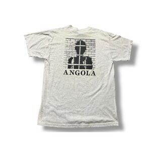 Vintage Angola Louisiana State Prison Museum Gray Y2K Graphic T Shirt Size XL